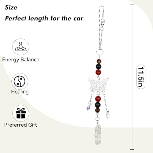 Car Rear View Mirror Butterfly Accessories, Butterfly Car Hanging Ornament - Image 4