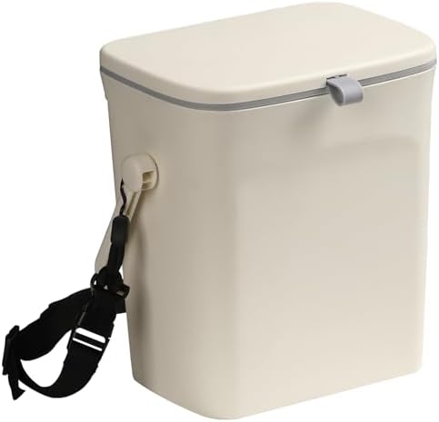 Leakproof Car Trash Can with Lid, Hanging Garbage Bin by ACIOOCO