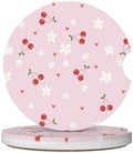 Pink Cherry Car Coasters for Cup Holders, 2 Pack Car Cup Holder Coasters for Car by Unknown
