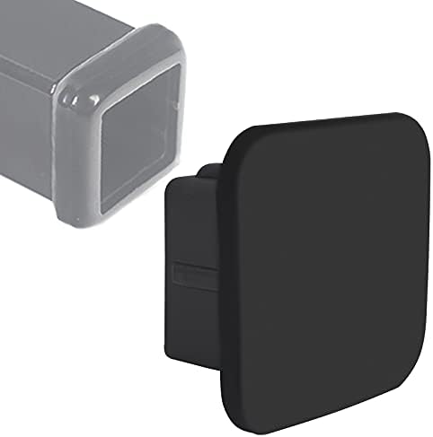2 Inch Trailer Hitch Cover Black Rubber Tow Receiver Tube Plug Cap Fits by Sikawai