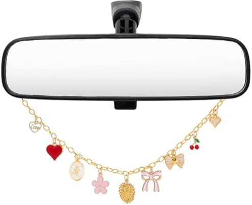 Cute Car Hanging Ornament Golden Rear View Mirror Charm by BEAMARKER