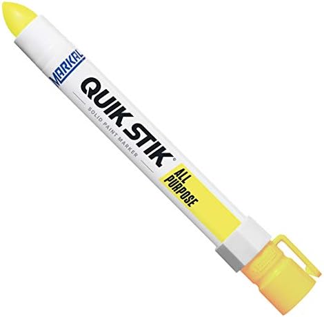 Markal 61041 Quik Stik All Purpose Solid Paint Marker, Fluorescent Yellow by Markal