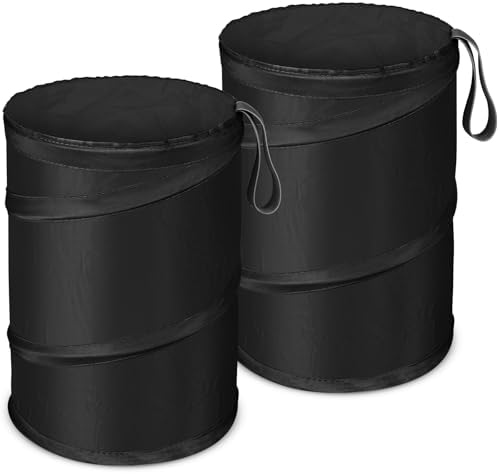 Car Trash Can, 2 Packs 2.6 Gallons Collapsible Car Garbage Can by Kincown