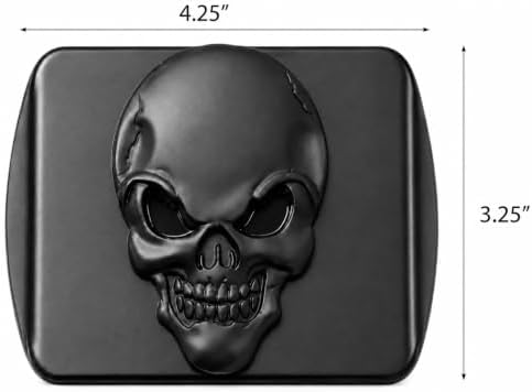 2" Metal Skull 3D Emblem Trailer Hitch Cover - Image 2