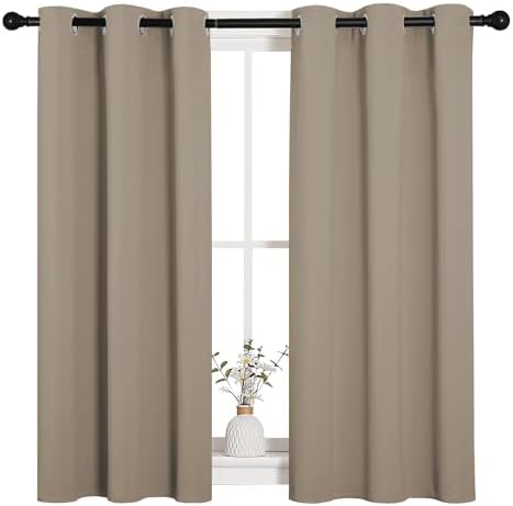 NICETOWN Bedroom Curtain Panels Blackout Draperies, Thermal Insulated Solid - Image 2