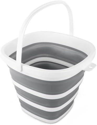 10L Collapsible Bucket for Cleaning, Portable Ice Bucket Water Pail for Space by BIDFUL