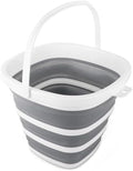 10L Collapsible Bucket for Cleaning, Portable Ice Bucket Water Pail for Space by BIDFUL
