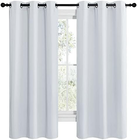NICETOWN Greyish White Blackout Curtains - Image 2