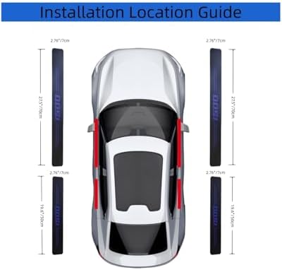 Door Sill Protectors for RAM 1500, Carbon Fiber Leather Style Scuff Plates - Image 4