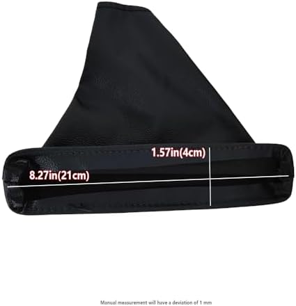 Car Shift Gear Stick Handbrake Cover Manual Shift Boot Black Leather Boot Cover - Image 3