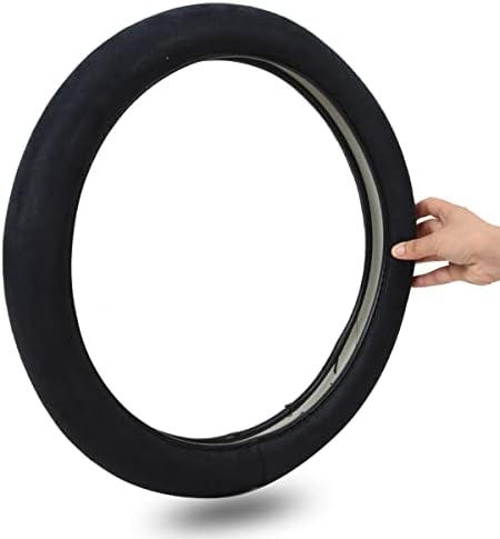 CAR Pass Black Faux Suede 14.5-15 Inch Memory Foam Steering Wheel Covers - Image 7