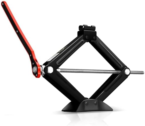 Auto Dynasty Scissor Car Jack, 1.5 Ton Scissor Jacks, Lifting Range 15.2" to 4" by AutoDynasty