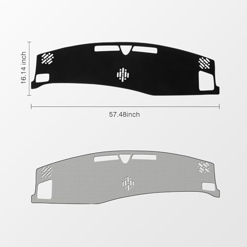 KUST Black Dash Cover for Hyundai Santa Fe 2024 2025 2026 Polyester Dashboard - Image 2