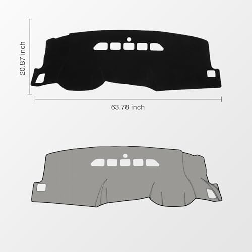 KUST Black Dash Cover for 2007-2013 Chevy Silverado/GMC Sierra/Chevy - Image 3