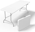 DUMOS 6 FT Folding Picnic Table, Portable Plastic Table by DumosLifestyle