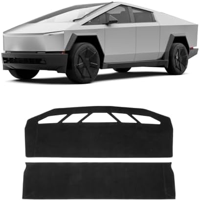KUST Black Dash Cover for Tesla Cybertruck 2024 2025 2026 Polyester Dashboard by KUST