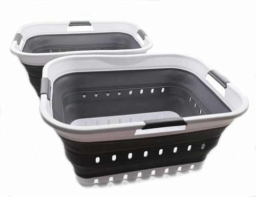 SAMMART 42L Collapsible Plastic Laundry Basket by SAMMART