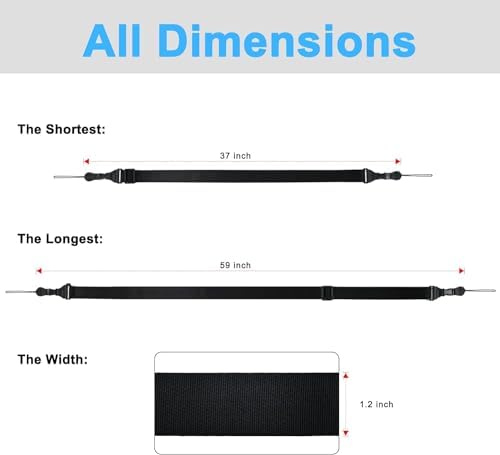 TIMISM Shoulder Strap, 59 inch Adjustable Removable Shoulder Straps - Image 2