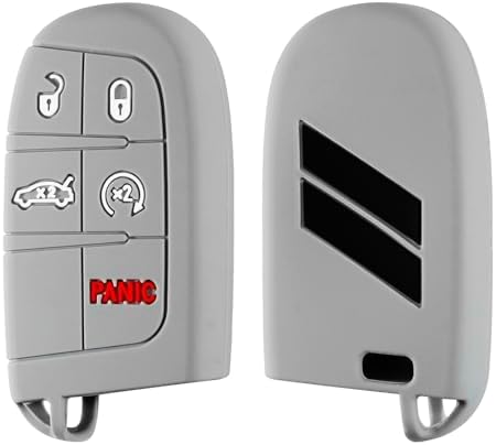Key Fob Cover for Dodge Accessories 5 Button Key Fob Case by REMOCH