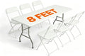 Portable 7-Piece 8 Feet Folding Table and Chairs Set by WelcometoEDWINENE