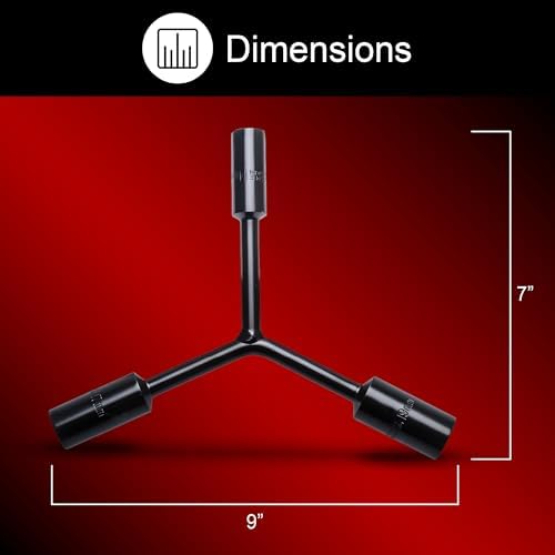 TUSK 3-Way Lug Nut Wrench ATV UTV 14mm - Image 3