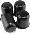 4Pcs 3.19" Stainless Trailer Wheel Center Caps, 3.62" H Matte Black by DEWFLEW