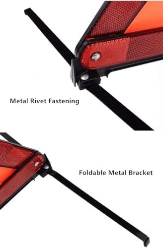 aikko Safety Triangle 6-Pack, Foldable Emergency Road Reflector Kit - Image 4