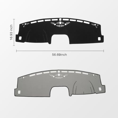 KUST Black Dash Cover for Ford Maverick 2022-2024 2025 2026 Polyester Dashboard - Image 2