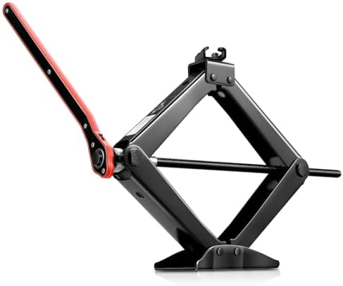 Auto Dynasty Scissor Car Jack, 2 Ton Scissor Jacks, Lifting Range 17.4" to by AutoDynasty