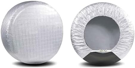 Set of 2 Tire Covers, Waterproof Aluminum Film Tire Sun Protectors, by Amfor