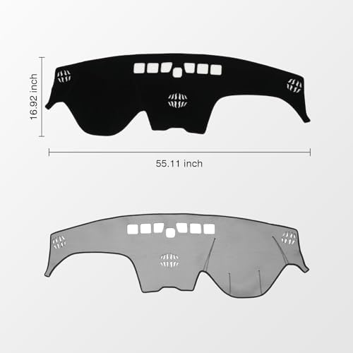 KUST Black Dash Cover for 2019-2023 Hyundai Santa Fe Left Hand Driving - Image 2