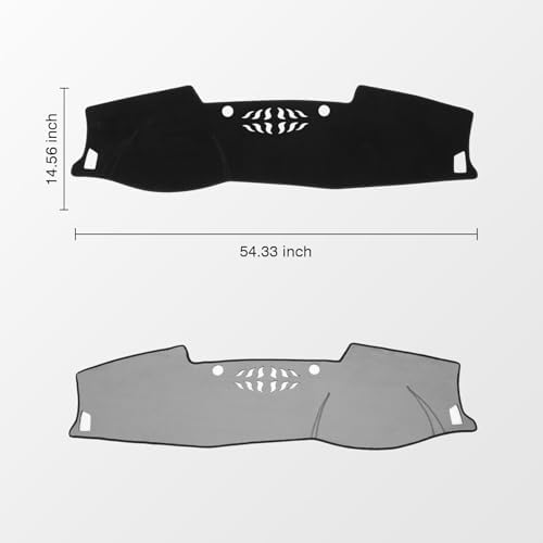 KUST Black Dash Cover for Kia Seltos 2021 2022 2023 Polyester Dashboard Cover - Image 2