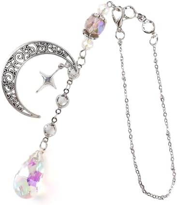 Moon Crystal Suncatcher Rearview Mirror Car Charms Suncatcher by LuneClat