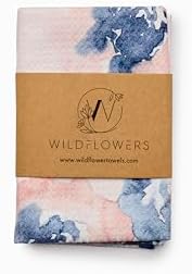 Wildflowers Microfiber Kitchen Towels | Waffle Fabric Tea Towel| Super Absorbent by FlourishPetProducts
