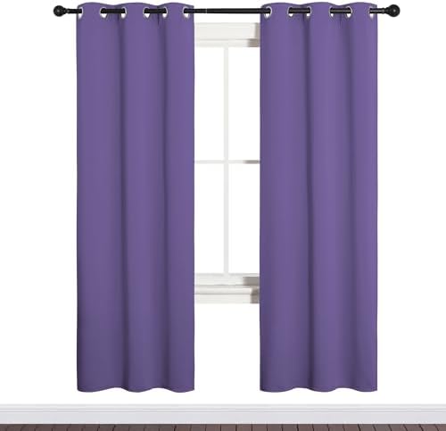 NICETOWN Bedroom Curtain Panels Blackout Draperies, Thermal Insulated Solid - Image 2