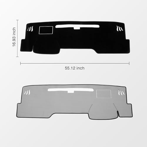 KUST Black Dash Cover for 2025-2026 Toyota Camry Polyester Dashboard Cover - Image 2