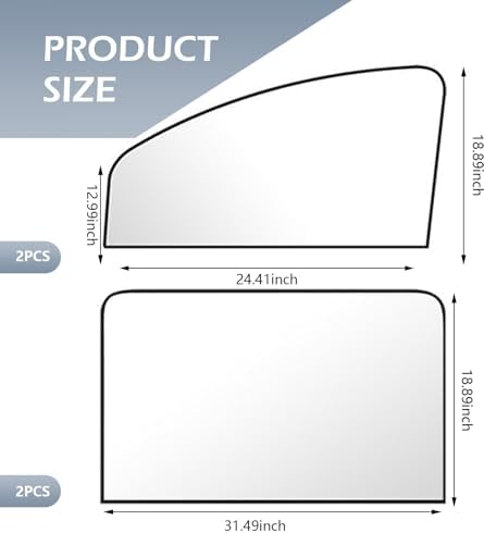 Opuwei Car Side Window Sun Shade, Universal Sun Protection Curtain - Image 2