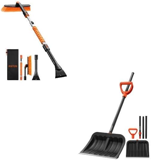 AstroAI 46" Extendable 2-in-1 Snow Brush & Ice Scrapers by AstroAI