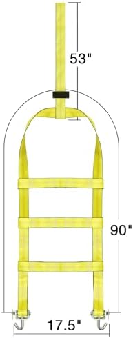 Tow Dolly Basket Straps with Swivel J Hook 2 Pack Fit 13"-21" Tire - Image 5