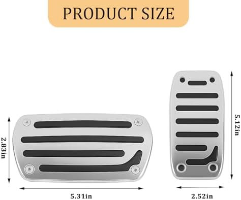 2PCS Non-Slip Pedal Covers for Automatic Transmission Vehicles - Image 2