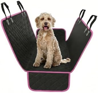 Active Pets Pink Standard Dog Car Hammock Back Seat Cover, Waterproof Backseat by ActivePets