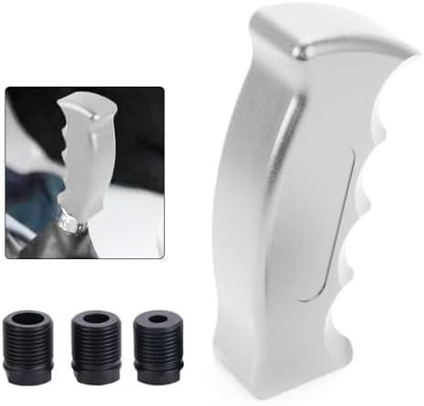 Universal Aluminum Slotted Pistol Grip Handle Manual MT Gear Stick Shift Knob - Image 6