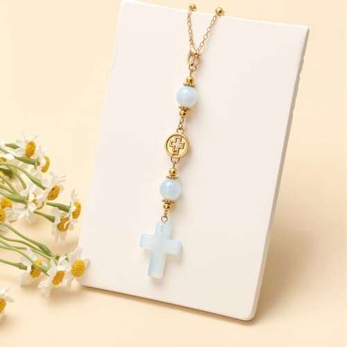 Opalite Cross Car Hanging Ornament Gift Box - Image 6
