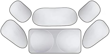 6 PCS Car Window Glass Sunshade Kit, Reflective Sun Blocking & Heat Insulation by Unknown
