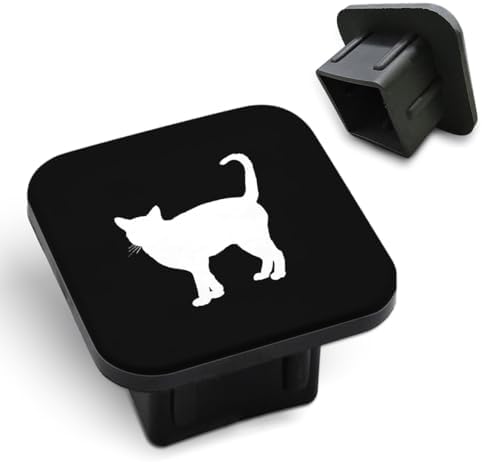 Cat Towing Cover White and Black Dog Cute Kitten Animal Sturdy Rubber Tow Hitch by Unknown