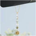 Sun Hanging Car Charm, Rear View Mirror Cute Boho Dangling Sun Car Decor by Unknown
