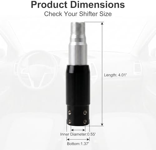 1 PC Shifter Gear Shift Knob Adapter, Aluminum Alloy Converter Kit - Image 2