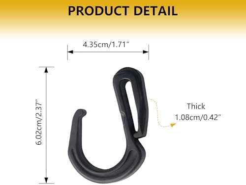 20 Pack Plastic S Hook Clips for Cargo Net - Image 2