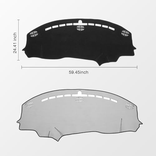 KUST Black Dash Cover for Dodge Challenger 2015-2022 2023 2024 Left Hand - Image 2