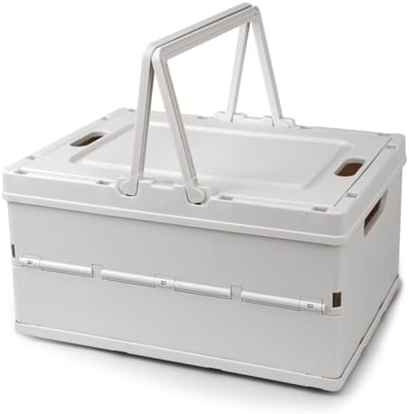 Collapsible Storage Crate, Foldable Plastic Basket by Vivikivi